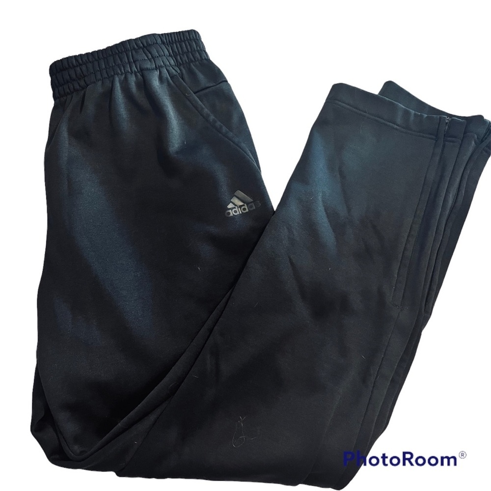 Adidas black fleece sweatpants Large